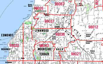 Seattle Area Zip Code Map